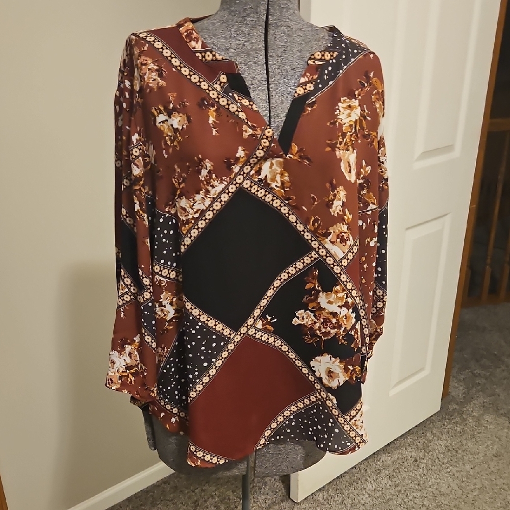 Maurices Patchwork Blouse - image 1